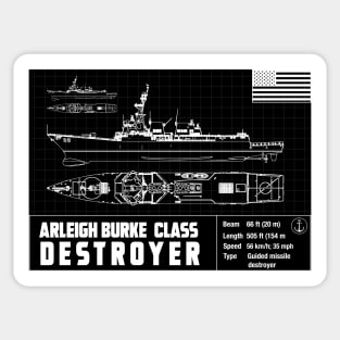 ARLEIGH BURKE- CLASS DESTROYER Sticker